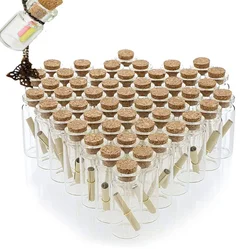 5pcs 5ml-20ml Mini Glass Bottles with Cork Stoppers DIY Decoration Vials for Wishing Bottles ，Spell Jars Drift Bottle Art Deco