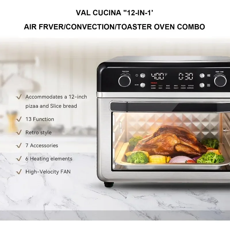 Karida-Smart Air Fryer, forno multifuncional, forno de convecção de bancada incluído, acessórios