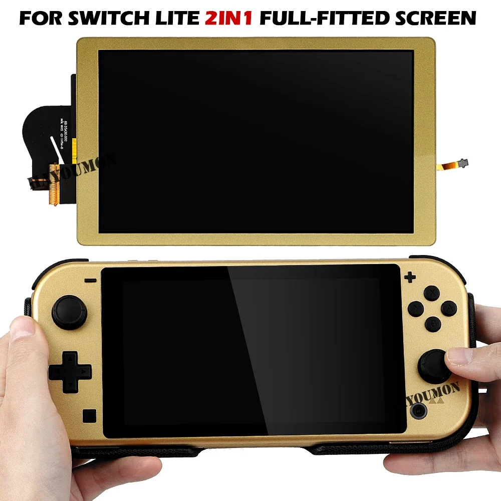 

2-в-1: Полностью укомплектованный LCD-дисплей и сенсорный экран для Switch Lite, полный комплект для замены экрана Switch Lite