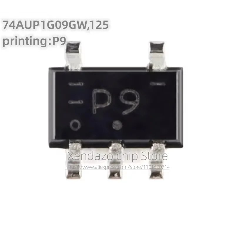 10pcs/lot 74AUP1G09GW,125 printing P9 SOT-353 package Low power consumption 2-input open drain AND gate Logic chip