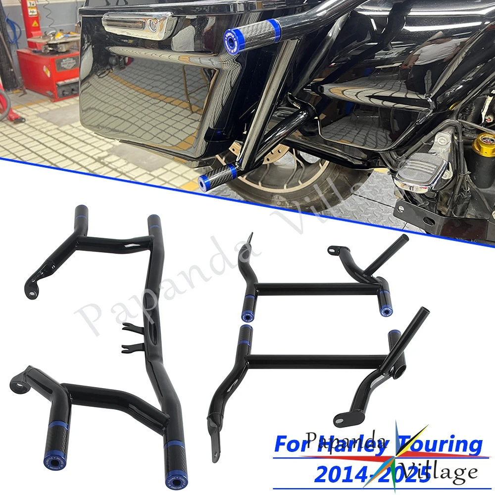 

For Harley Touring Road King Road Electra Street Glide Motorcycle Falling Protection Engine Guard Highway Crash Bars 2014-2025
