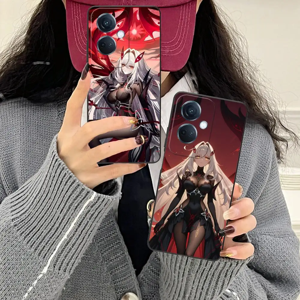 جراب هاتف Genshin Impact Ronova لهاتف OPPO Reno 14 13 12 11 10 9 8 7 6 5 F T Pro 5G غطاء طباعة ملون غطاء جميل فاخر