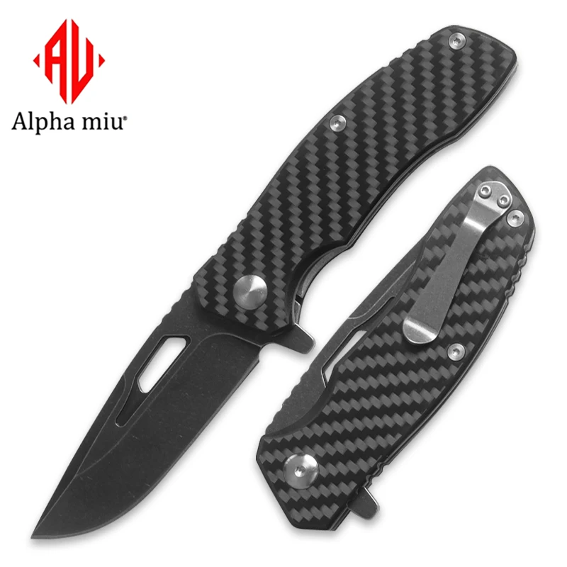 Alpha  Miu multitool survival tactical folding knife，edc knife，Carbon Fiber Handle