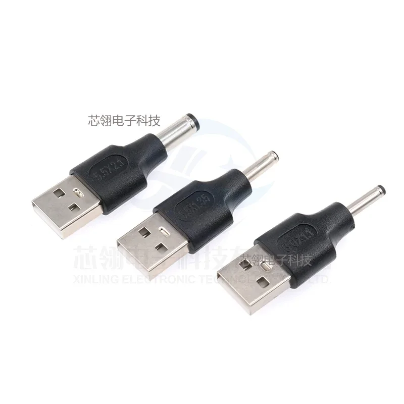 1/5pcs USB female/male head to DC power source 5.5-2.1/4.0-1.7/3.5-1.35 Power conversion charge transfer