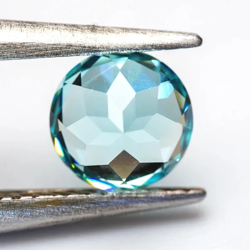 مختبر نمت Paraiba شكل دائري 100 الأوجه قطع مختبر نمت الأحجار الكريمة DIY بها بنفسك مواد صنع المجوهرات تحديد شهادة AGL