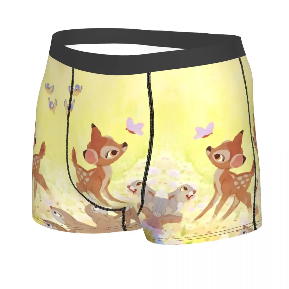 Customized Cool Bambi Boxers Shorts Panties Men's Underpants Stretch Classical Printing Animal Briefs Underwear