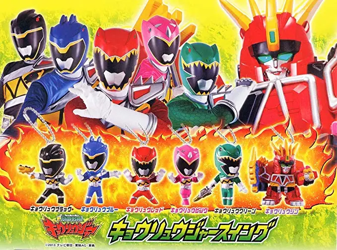 BANDAI Zyuden Sentai Kyoryuger Action Figures Model Red Blue Black Pink Green Warrior Gashapon Official Genuine