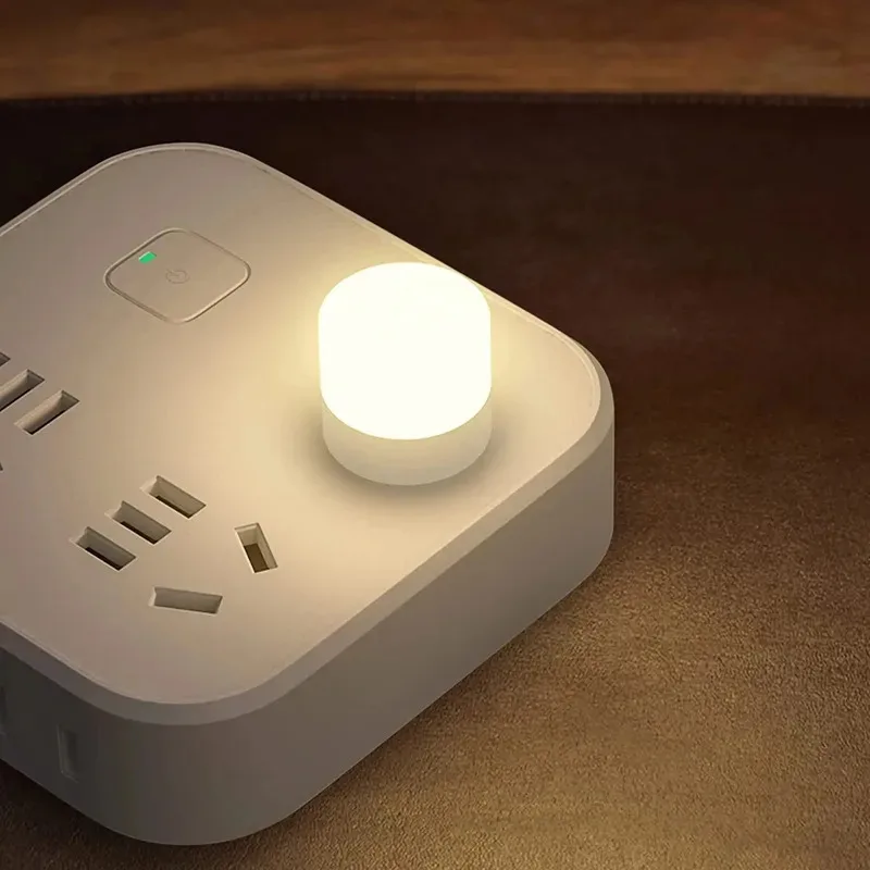 1/2/3/4pcs USB Night Light Mini LED Night Light USB Plug Lamp Power Bank Charging USB Book Lights Small Round Reading
