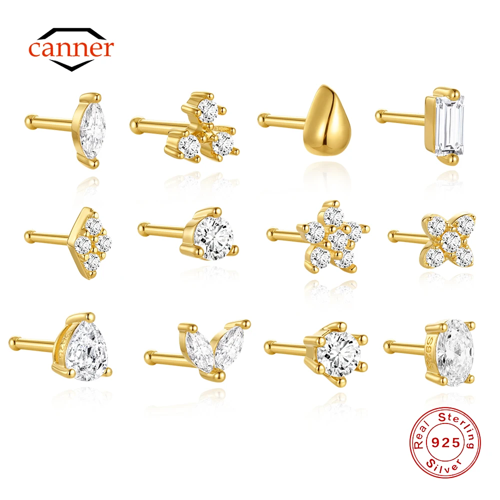 CANNER 1PC 925 Sterling Silver Six Clawed Horse Eye CZ Nose Piercing Jewelry For Women Girls European and American Body Earring