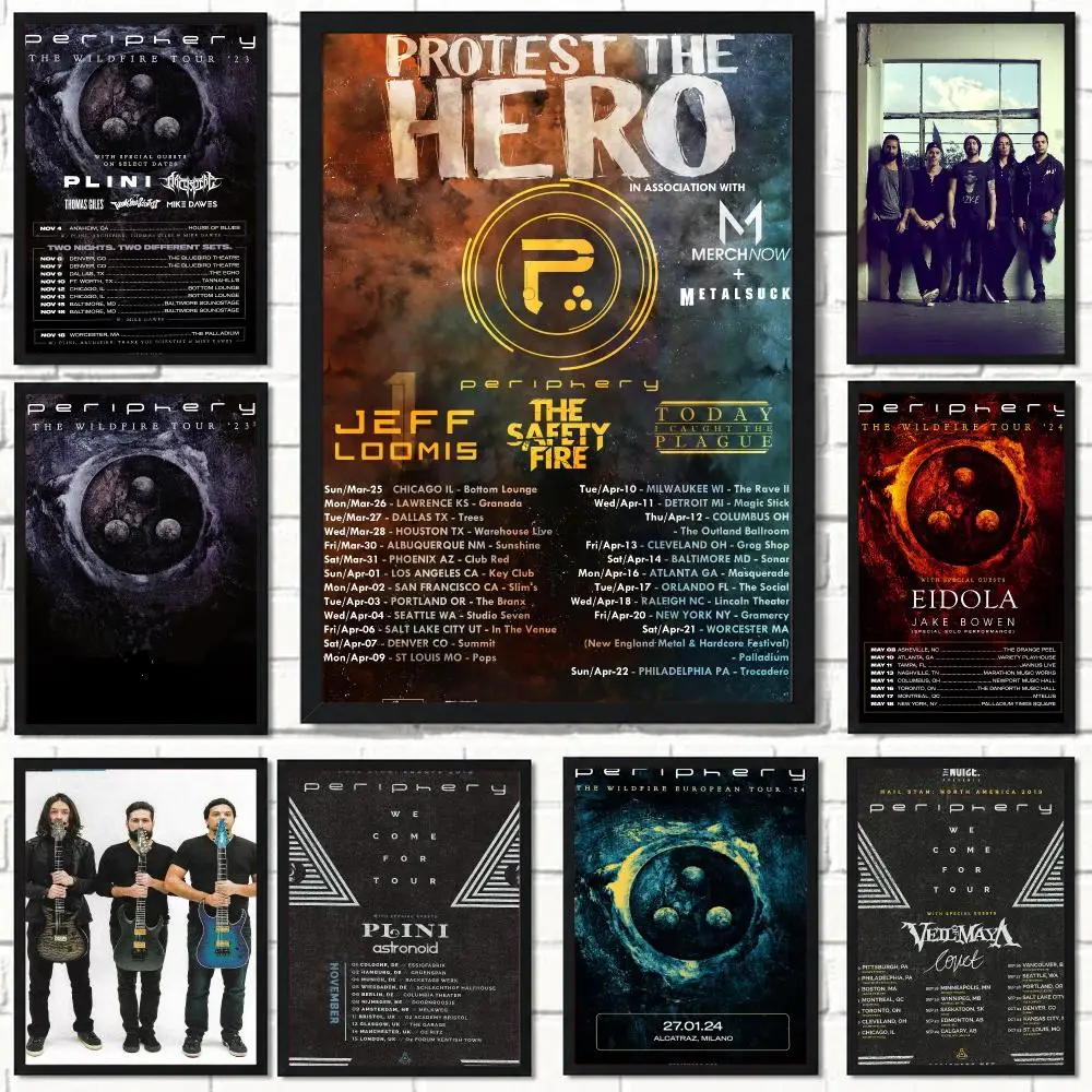 band P-Periphery-Y Poster Self Adhesive Wall Decor for Modern Home Cafe Office and Bar