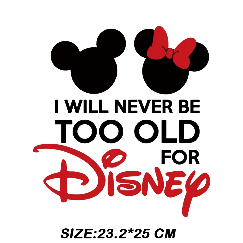 Disney Cartoon Black Castle Mickey Mouse Heat-Adhesive Patches For Clothes DIY Printed transfers stickers for clothing Pattern