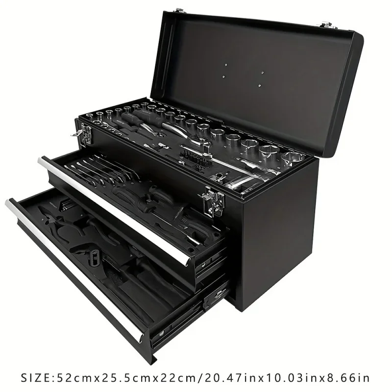 Advanced Toolbox with Drawer - Durable Steel，Multilayer Organizer，Applicable to Cars and House Appliance Repair