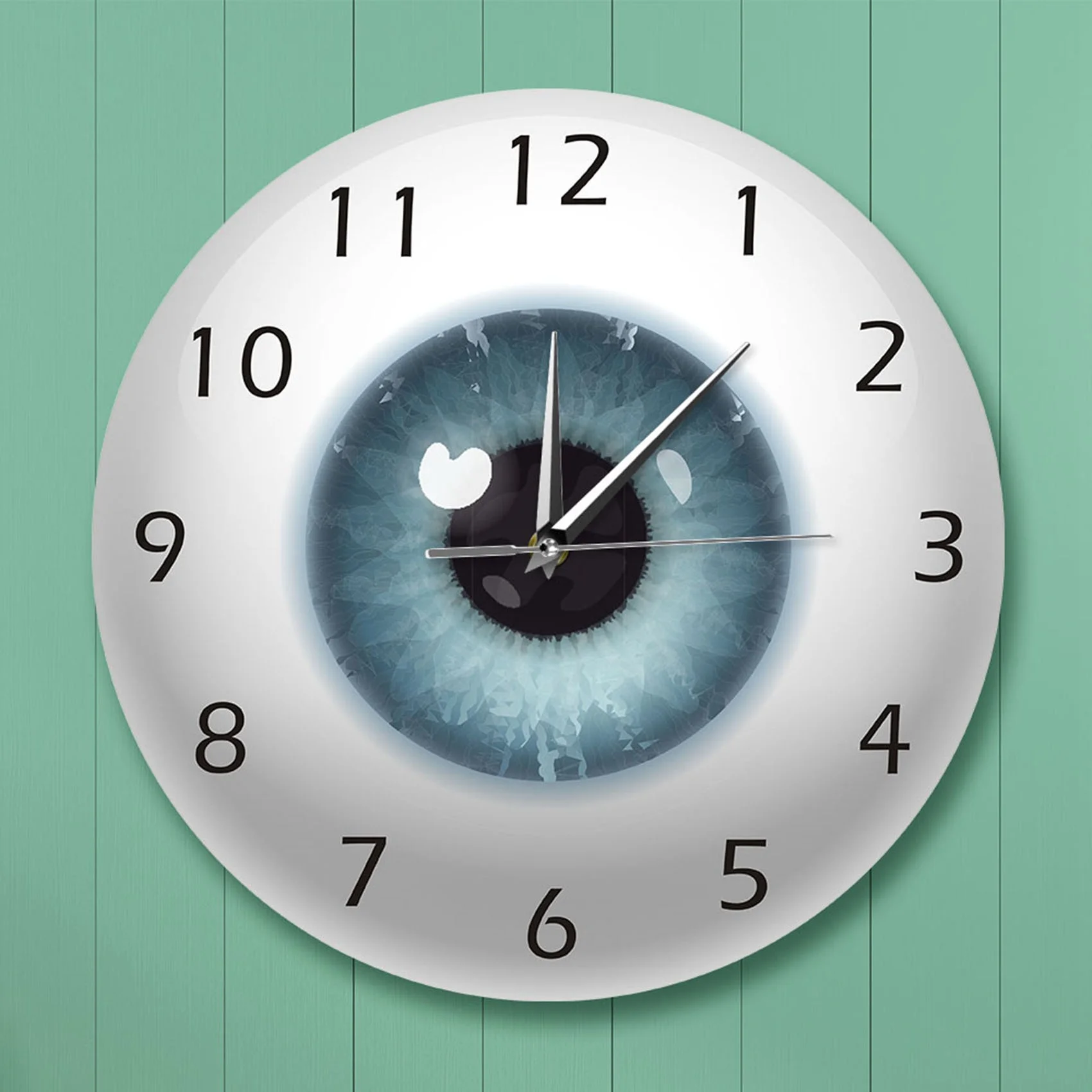 the Eye Eyeball with Beauty Contact Pupil Core Sight View Ophthalmology Mute Wall Clock Optical Store Novelty Wall Watch HOT