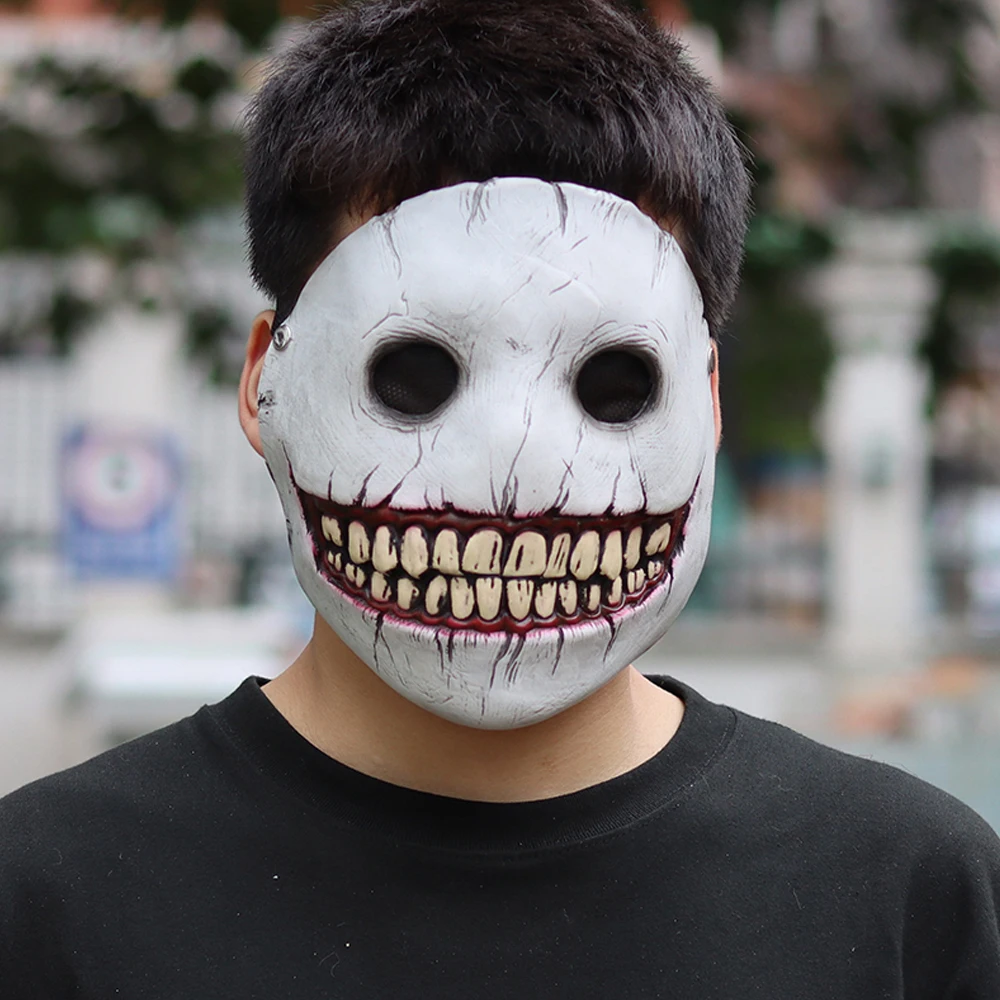 

Smile Face Demon Mask Cosplay Horror Devil Killer Skull Latex Masks Halloween Carnival Dress Up Party Costume Props Gifts
