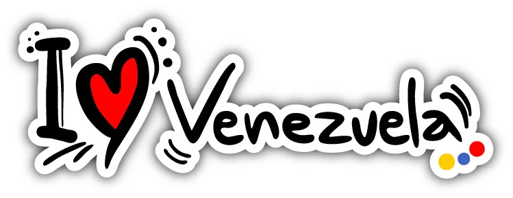 

I Love Venezuela Travel Slogan Sticker Accessories Car Bumper Adventure Suv Camping Window Motorcycle Decal Cover Scratches Deco