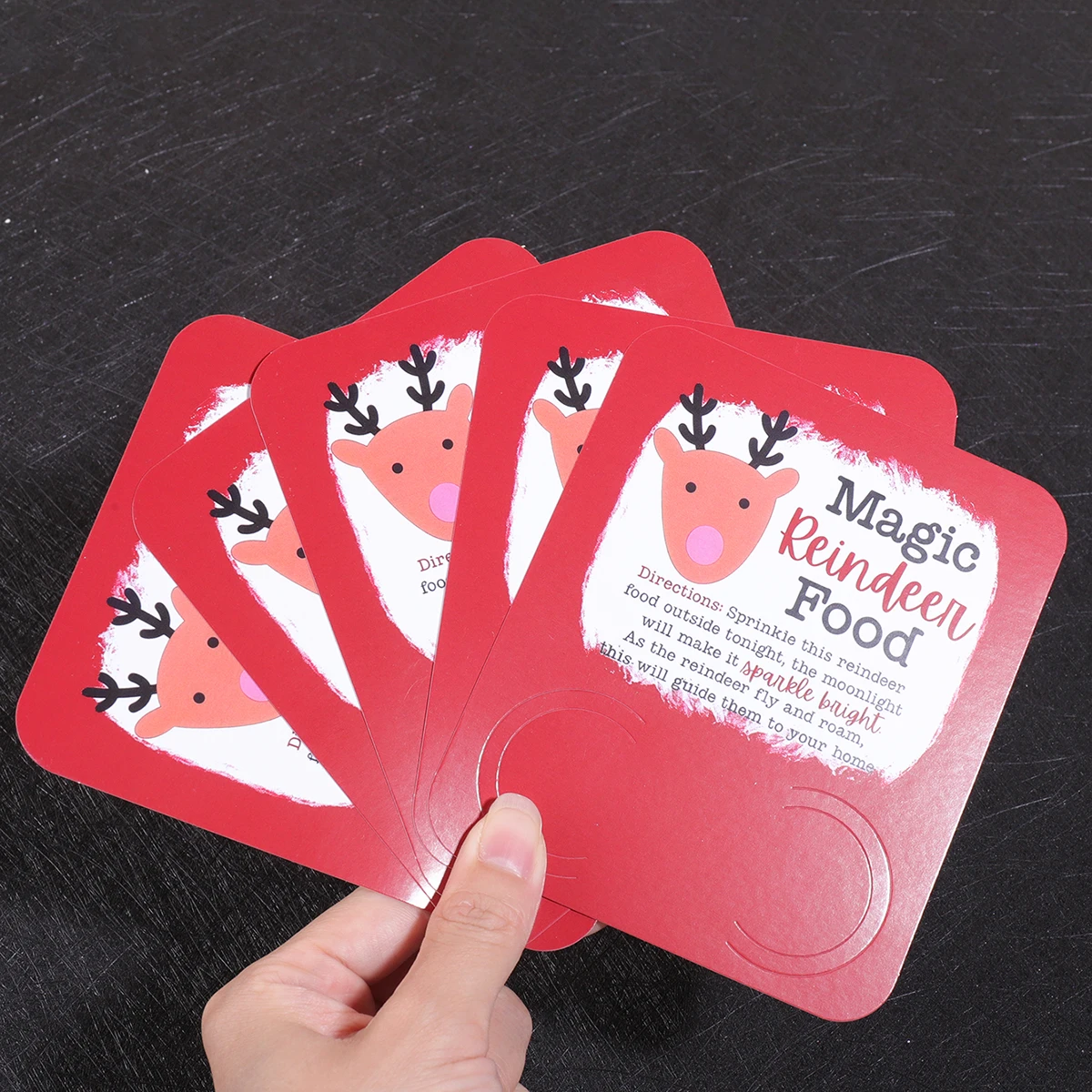 1PC Christmas-themed Cardstock Set, Reindeer Pattern, Party DIY Small Gift Packaging Supplies (1 Card, 1 Glass Tube, 1 OPP Bag)