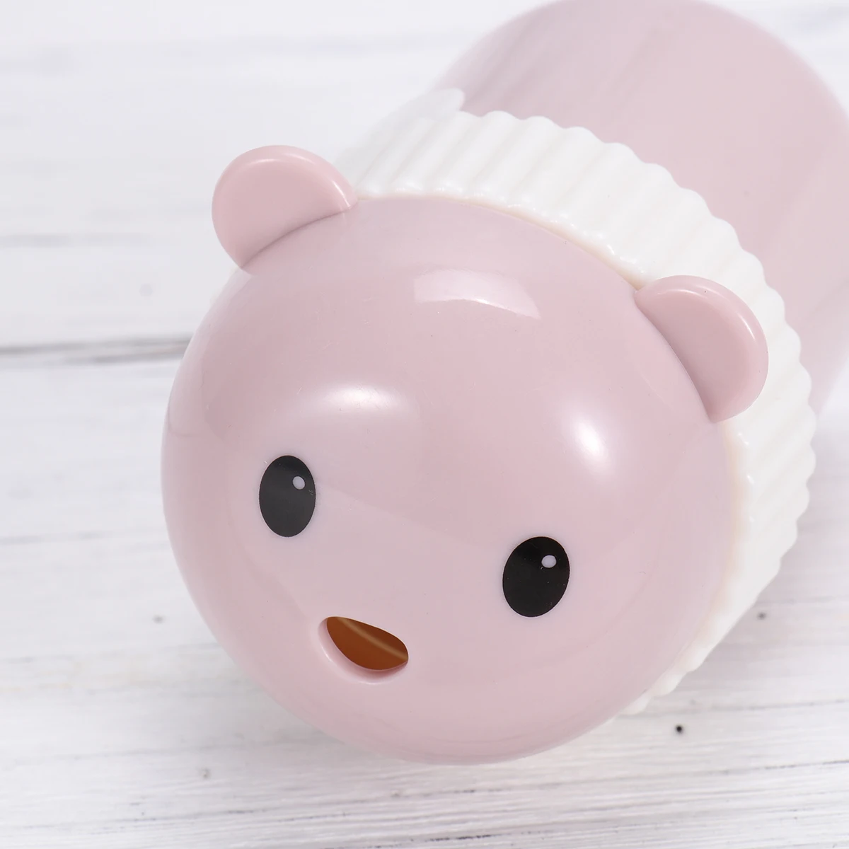 Caja de palillos de dientes con forma de oso, soporte de plástico con dibujos animados, dispensador, decoración de mesa, rosa, para el hogar, oficina, Hotel, Bar
