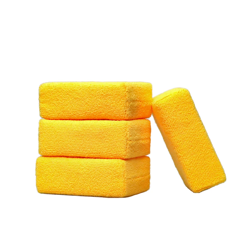 Microfiber Applicator Pads, Premium Microfiber Sponge, Car Wash Sponge and Cleaning Pads, Perfect for Effortless Wax, Sealant