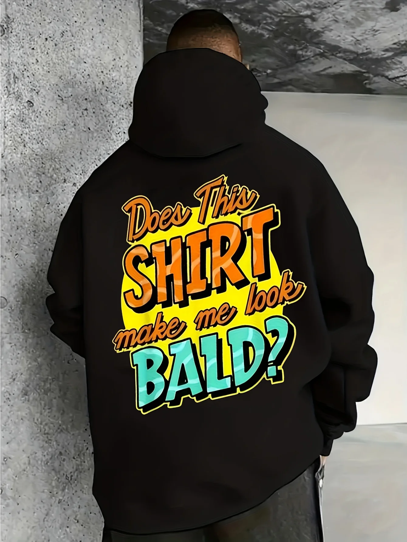 Men's Hooded Sweatshirt, Simple and Stylish Print, Large Size, Long-Sleeved, Casual Style