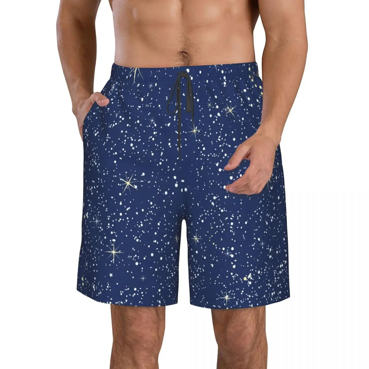 Summer beach swimsuit men's quick-drying swimwear Bright Starry Night men breathable swimwear beach shorts sexy male swimsuit