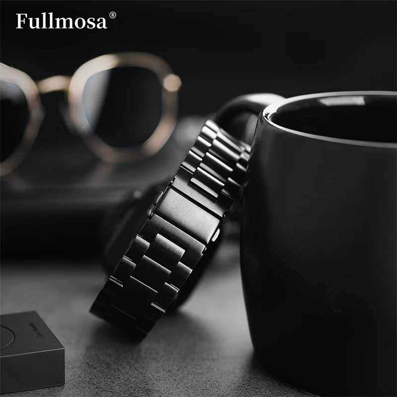 Fullmosa for Apple Watch Band with Case 38/40/41/42/44/45mm Stainless Steel Strap for Apple Watch Series 9/8/7/6/5/4/3/2/1/SE