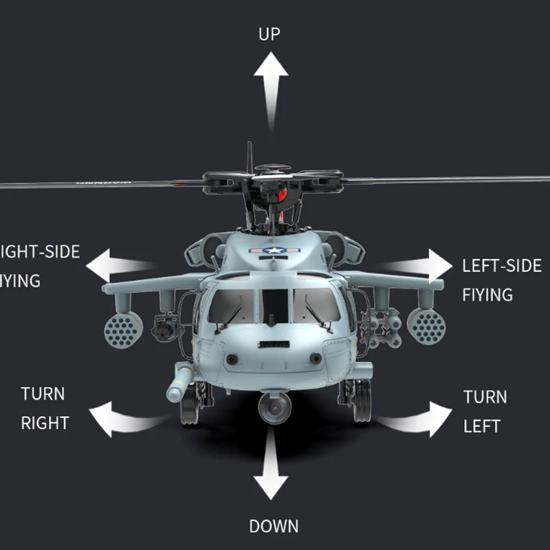 

Yuxiang F09h Модель вертолета Black Hawk, интеллектуальный возврат, симуляция посадки в один клик, модель полета, GPS