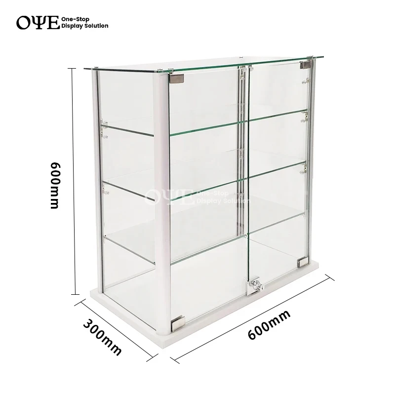 custom.Hotselling Countertop Display Tempered Glass Display  showcase