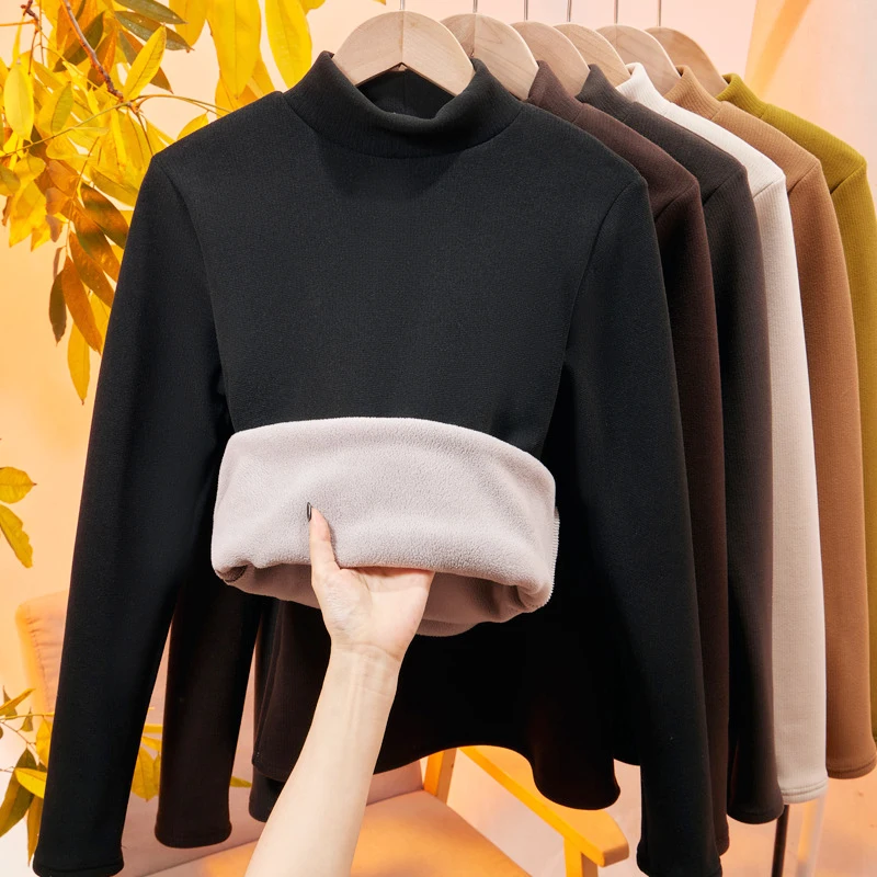 

Autumn Winter Thickened Women's Sweater Soft Plush Pullovers Casual Slim Knitwear Long Sleeve Tops Clothing Famale Chic Clothes