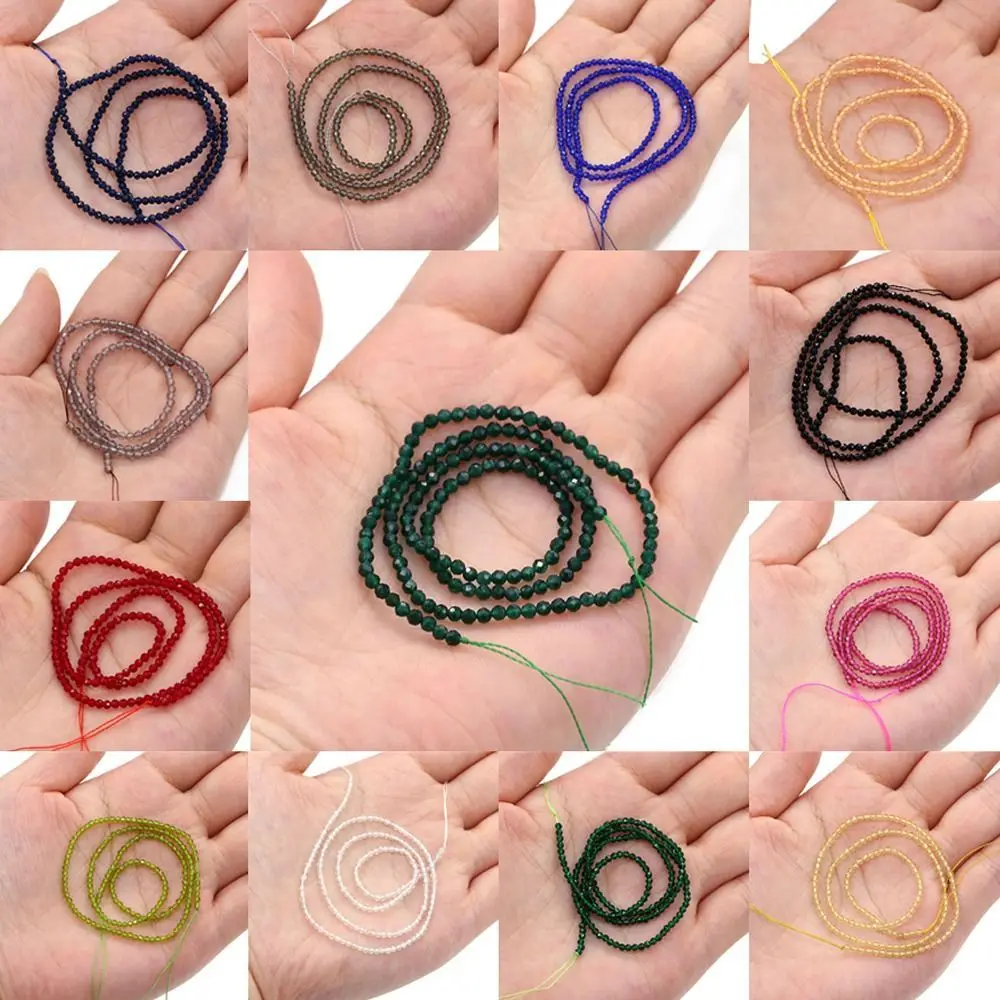 Beads 2mm Natural Semi-Precious Stones Spinel Dark Green Loose Bead for Women Jewelry Making DIY Bracelet Necklace 38cm