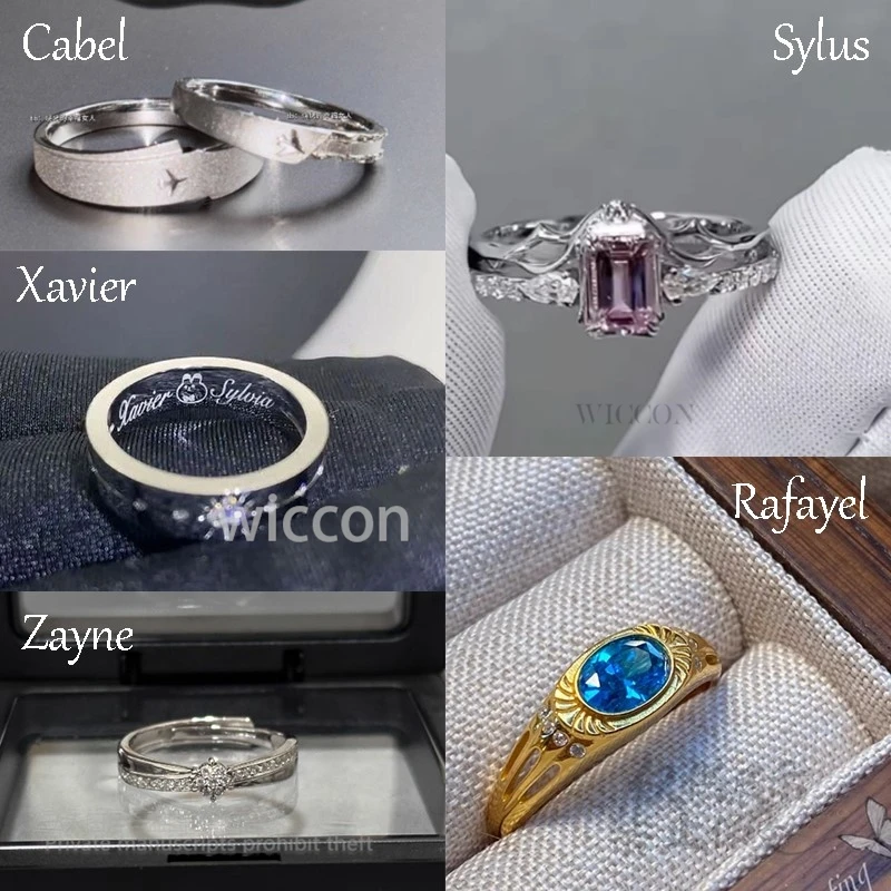 

Game Love and Deepspace Cosplay Rings Heroine Caleb Xavier Sylus Zayne Rafayel Couple Level 100 Favorable Women Halloween Party