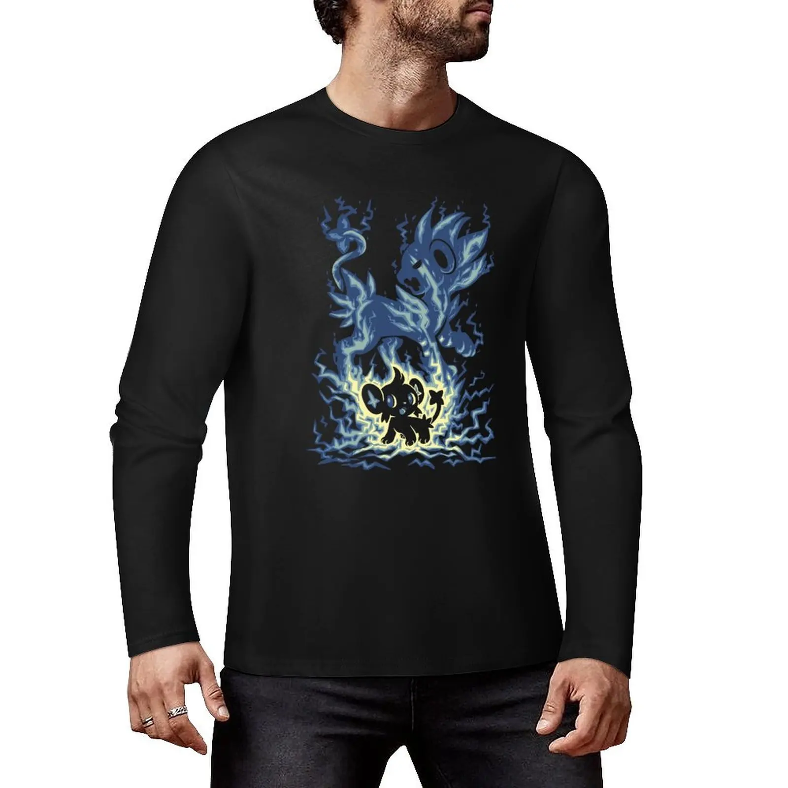 Silhouette Electric Spark Evolution Long T-Shirt Blouse plus size tops mens graphic t-shirts big and tall