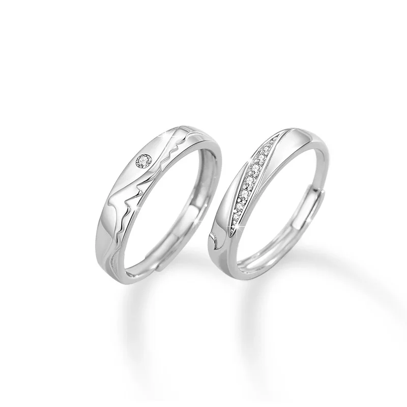 

Европейское регулируемое кольцо из стерлингового серебра S925, мужское и женское обручальное кольцо, подарок на День святого Валентина