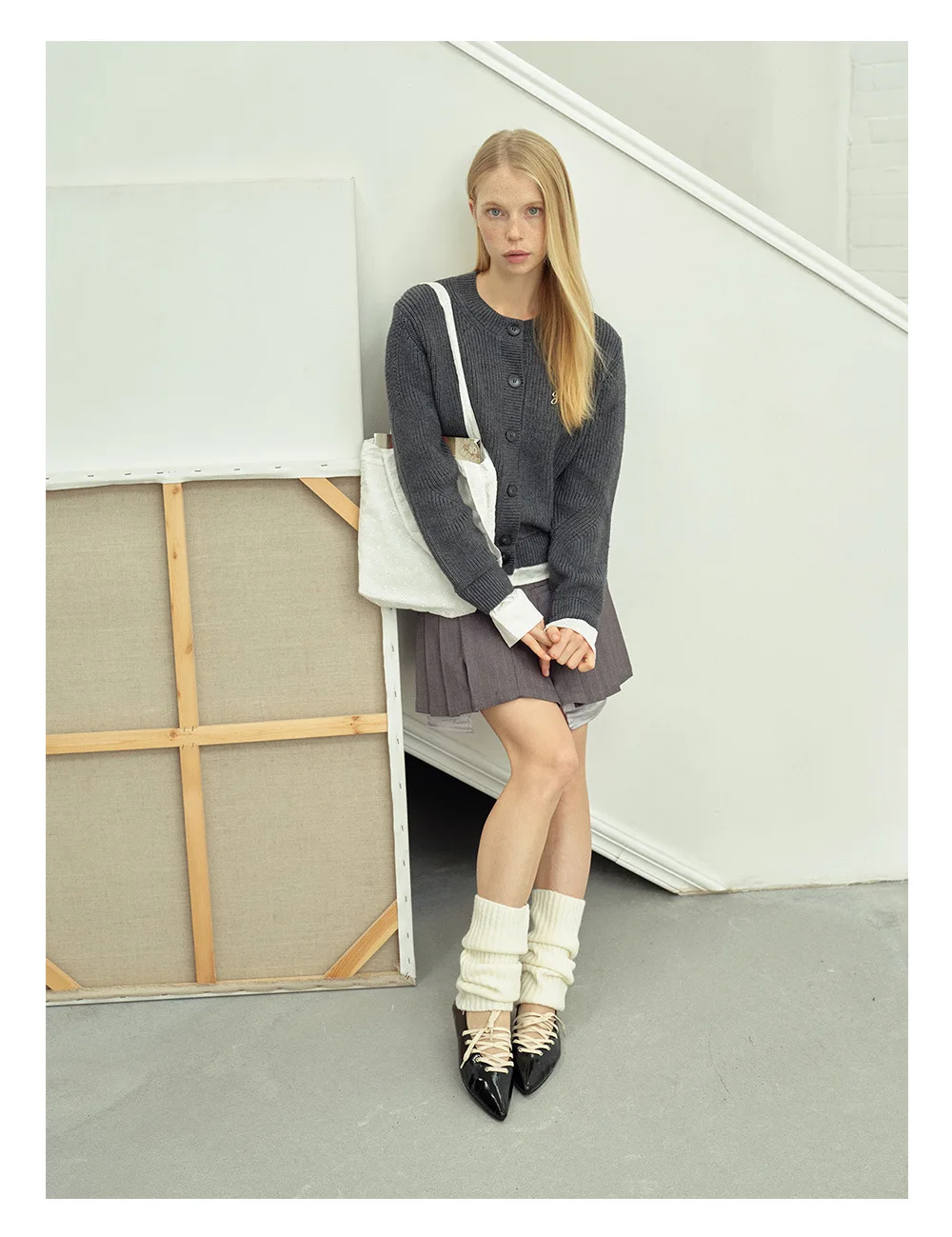 Wool Blend Knit Solid Color Leg Warmers for Women Winter Warm Basic JK Style Slouch Socks Outfit