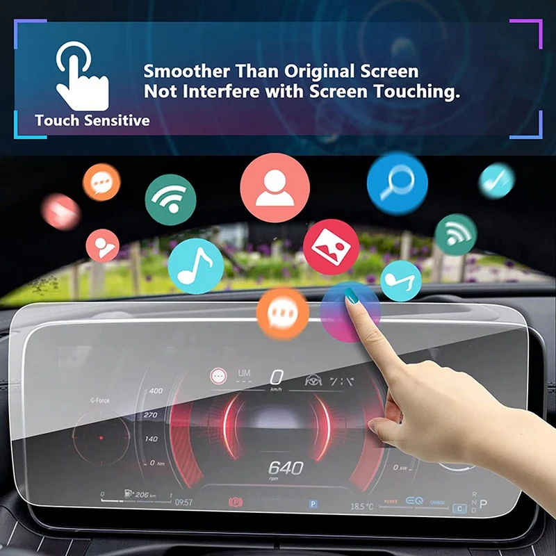2 Pcs Car GPS Navigation Screen Film Instrument Tempered Glass Protective Film For Mercedes Benz C-Class W206 2022+