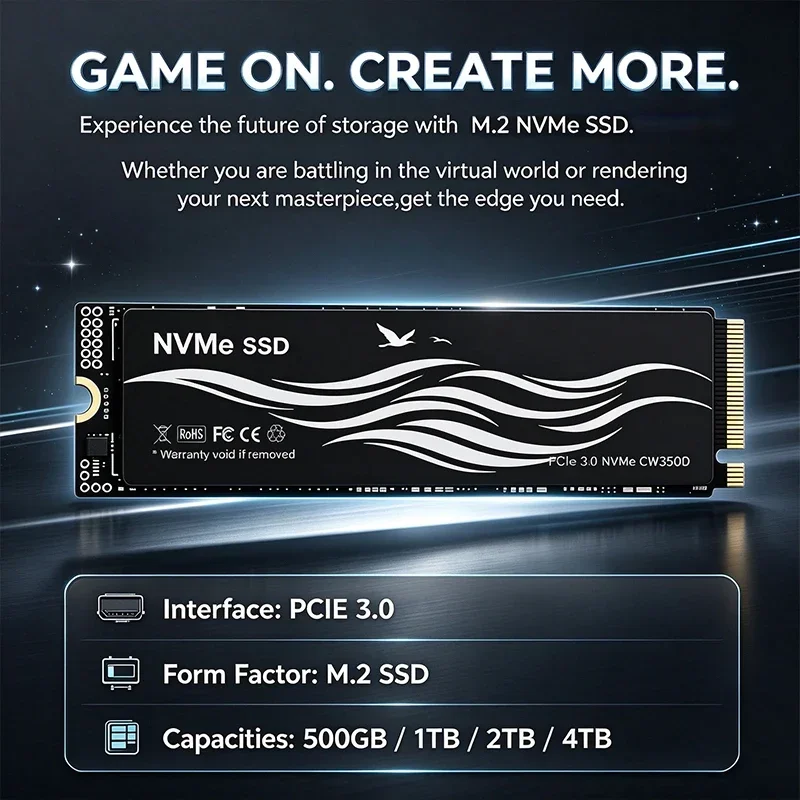 High Speed PCIe Gen3 NVMe M 2 SSD 500GB 1TB 2TB 4TB High Speed SSD Drive For Laptop PC OEM Original