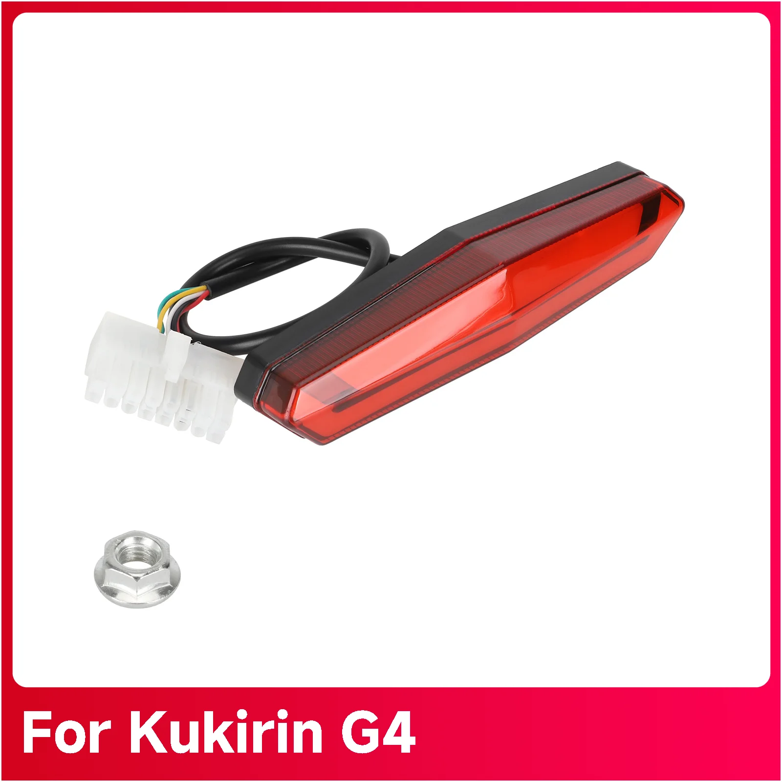 Rear Brake Light Warning Lamp Red Light Tail Signal Reflector For KuKirin G4 Electric Scooter Replacement