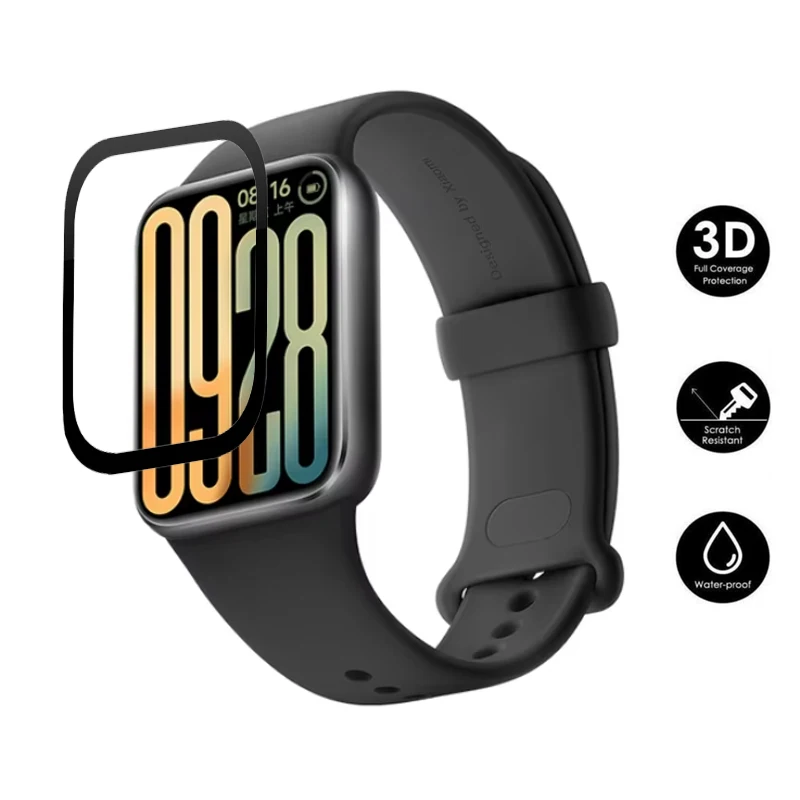 샤오미 미 밴드 9 프로 액티브 스마트밴드 스크린 보호대, 3D 소프트 엣지 보호 필름, 스마트 미밴드 액세서리