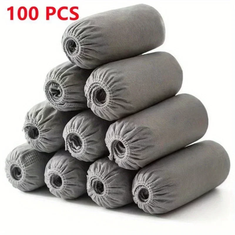 

100pcs Disposable Shoe Cover Dustproof Non-slip Dhoe Cover Children Students Adult Non-woven Household Foot Cover