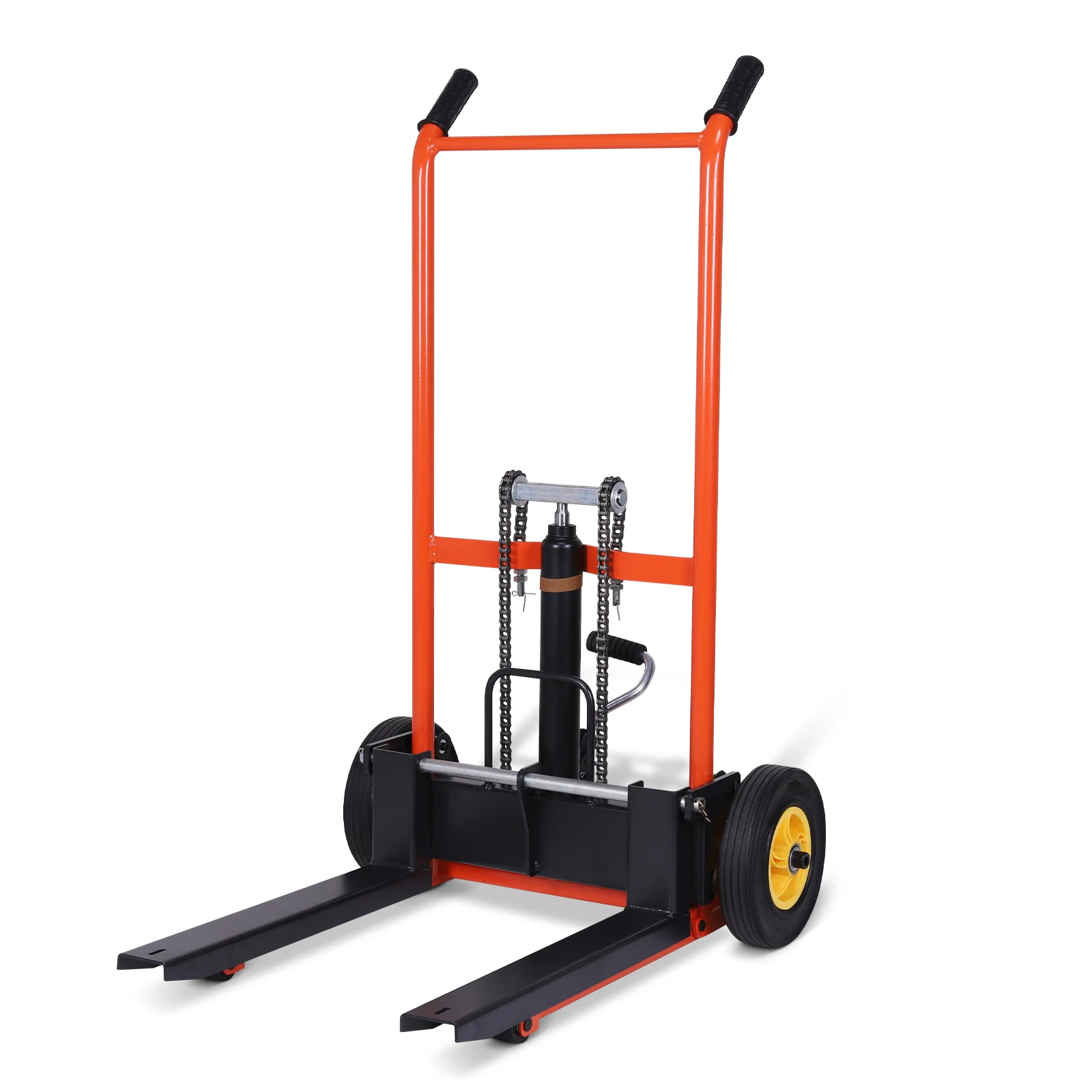 مكدس البليت اليدوي للرافعة الشوكية مع شوكة قابلة للتعديل، مكدس ونش يدوي لمستودع البناء ومشاريع DIY #5