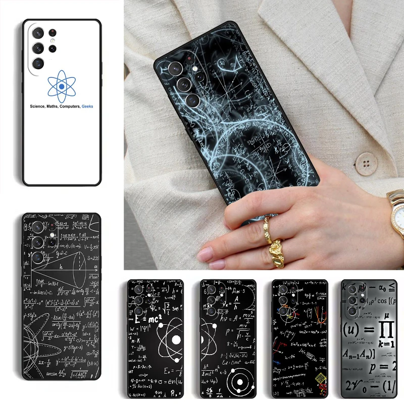 Brains Geek Science Math Physics Formulas Phone Case for Samsung Galaxy S26 S25 Ultra S24 S23 S22 S21 Plus Note 10 Bumper Cover