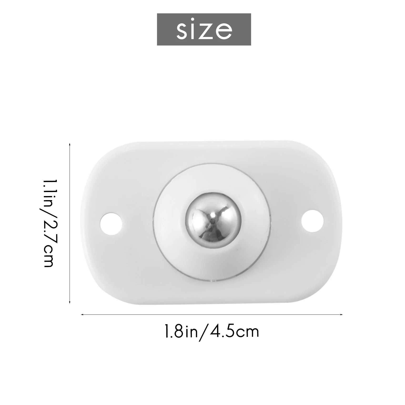 AA46 roestvrijstalen mini-zwenkwielen met 360 graden rotatie voor meubels, opbergdozen, kast, afval