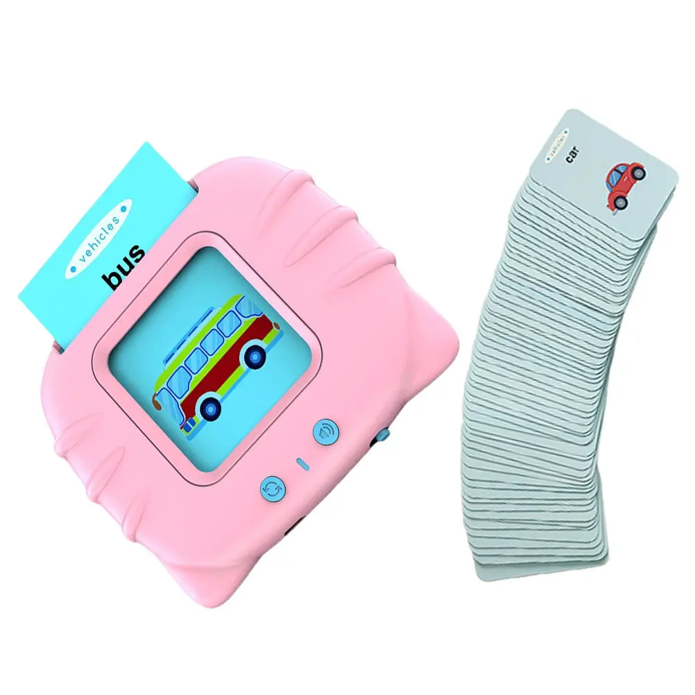 1 Set di carte per l'apprendimento dell'inglese Macchina per l'apprendimento dei bambini Riconoscimento delle parole Gioco divertente Strumento per la conoscenza delle immagini dei bambini educativi precoci