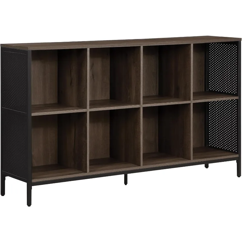 

Ace Contemporary Modern Storage Bookcase with Shelves, 2- Shelves, 8 Cubes, Ozark Ash Finish