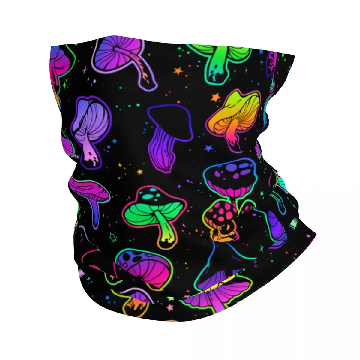 Psychedelic Mushrooms Bandana Neck Cover Printed Colorful Wrap Scarf Multi-use Headwear Cycling for Men Women Adult Windproof