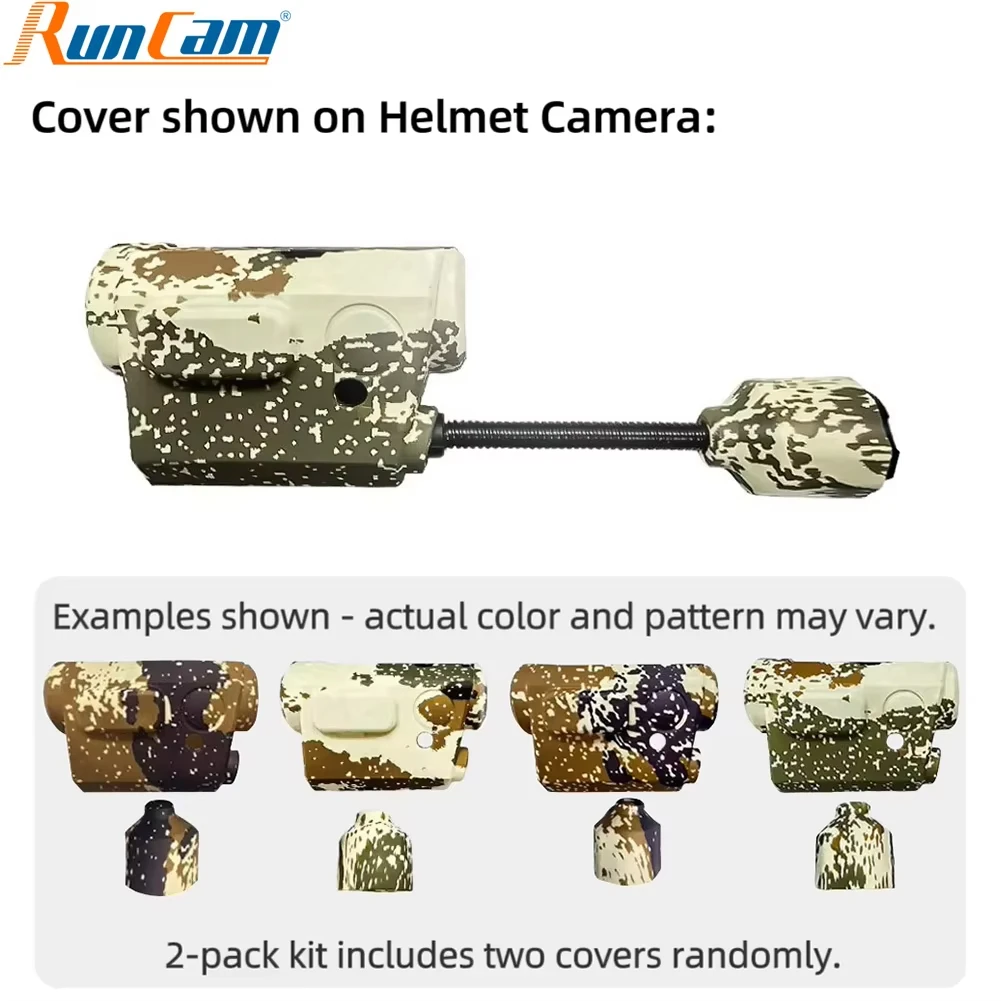 RunCam Helmet Camera 4K Airsoft Face Mask Recorder 1080P 60fps Support WiFi Long Battery Life FPV Action Camera Camouflage Cover