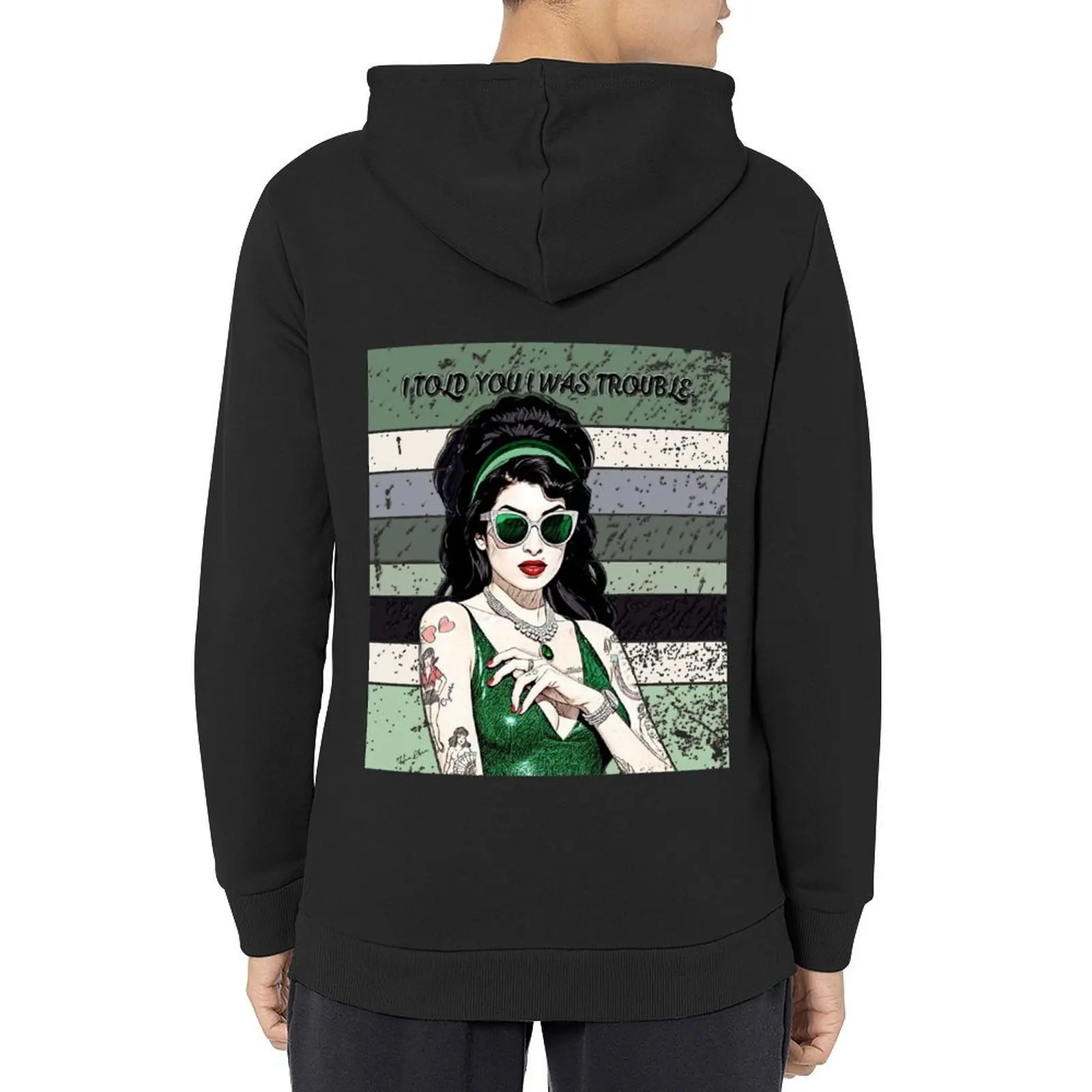 

I Told You I Was Trouble (Retro Stripes) Hoodie mens clothing anime clothes anime clothing autumn clothes mens hoodie