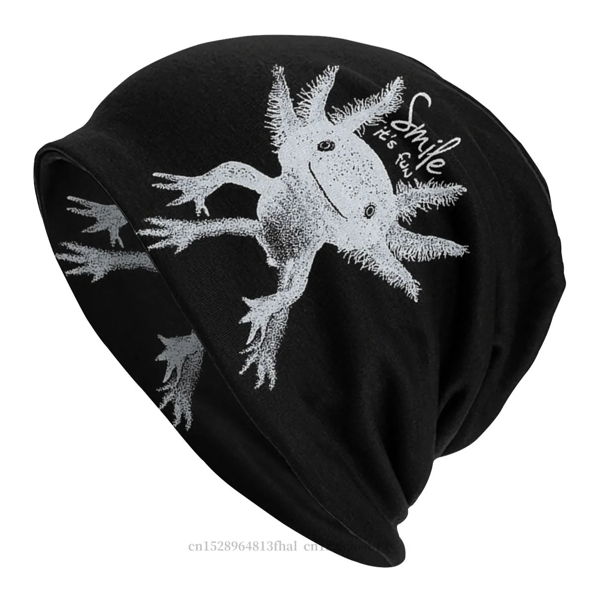 Bonnet Hats Axolotl Hexagon Salamander Men Women's Thin Hat Smile Cute Autumn Spring Warm Cap Hip Hop Skullies Beanies Caps