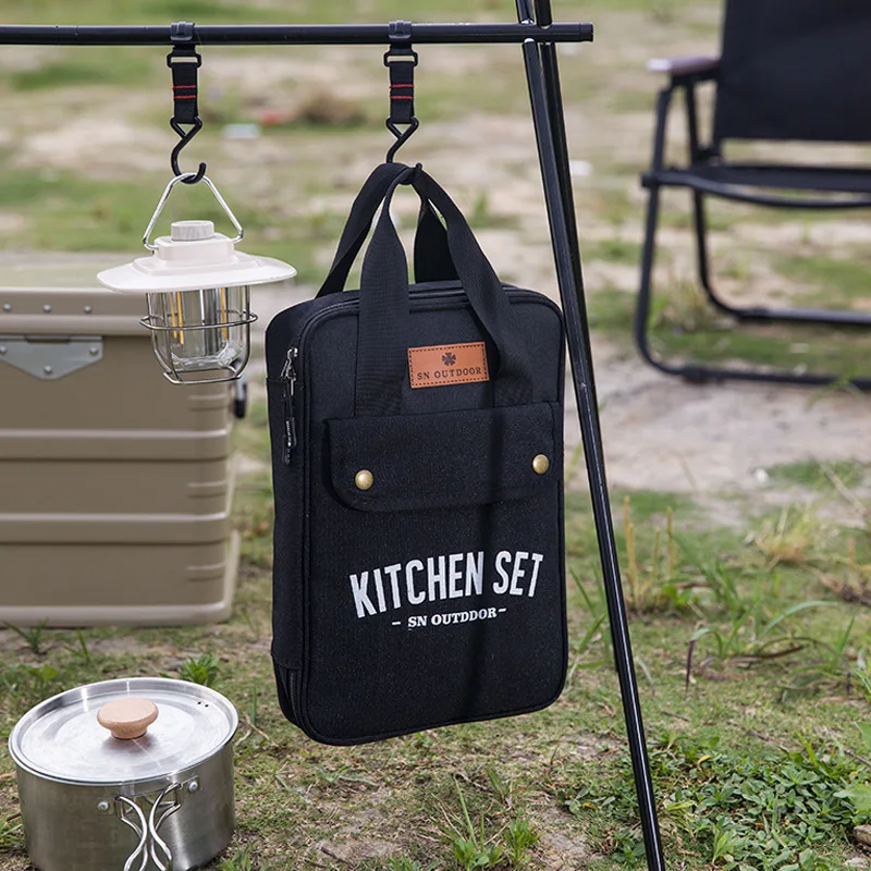 

8-in-1 Camping Cookware Set | Portable BBQ Utensils, Knife, Cutting Board & Carry Bag | Hiking, Backpacking, Picnic Gear