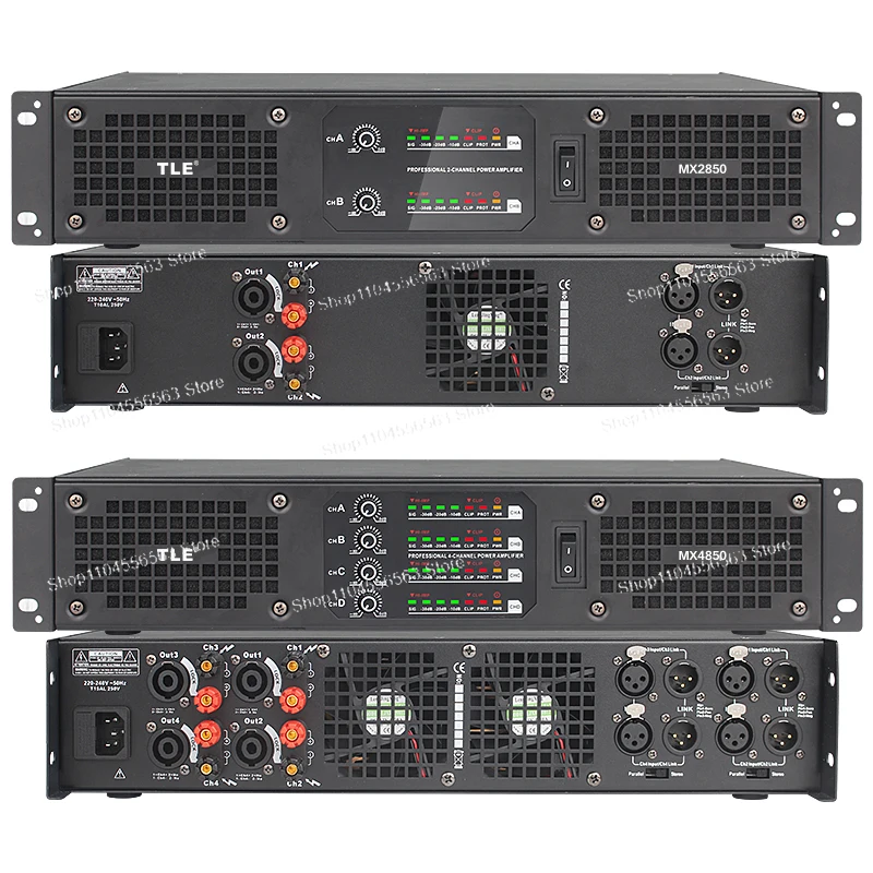 Professional Audio Power Amplifier 1U Rack Mount for Digital Conference System and Wedding Stage Performance