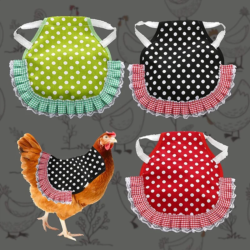 3 Pieces Chicken Saddle, Chicken Jacket Hen Apron Feather Fixer Poultry Wing Back Cover With Elastic Straps Suit